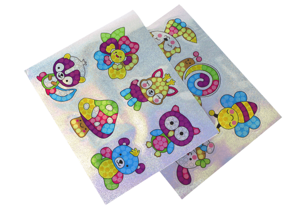 LEAN TOYS Set za lepljenje diamantičev (nalepke, živali) 3