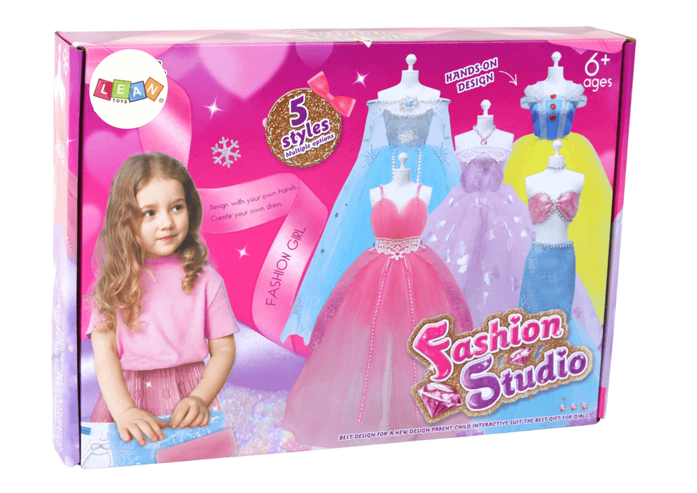 LEAN TOYS Kreativni set za oblikovanje oblek za lutke 5