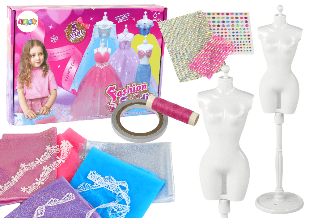 LEAN TOYS Kreativni set za oblikovanje oblek za lutke