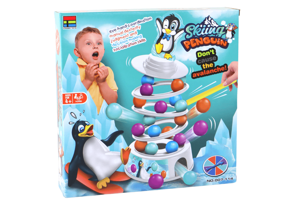 Igra zrcaljenja LEAN TOYS Pingvin na vrteči se ledu 3
