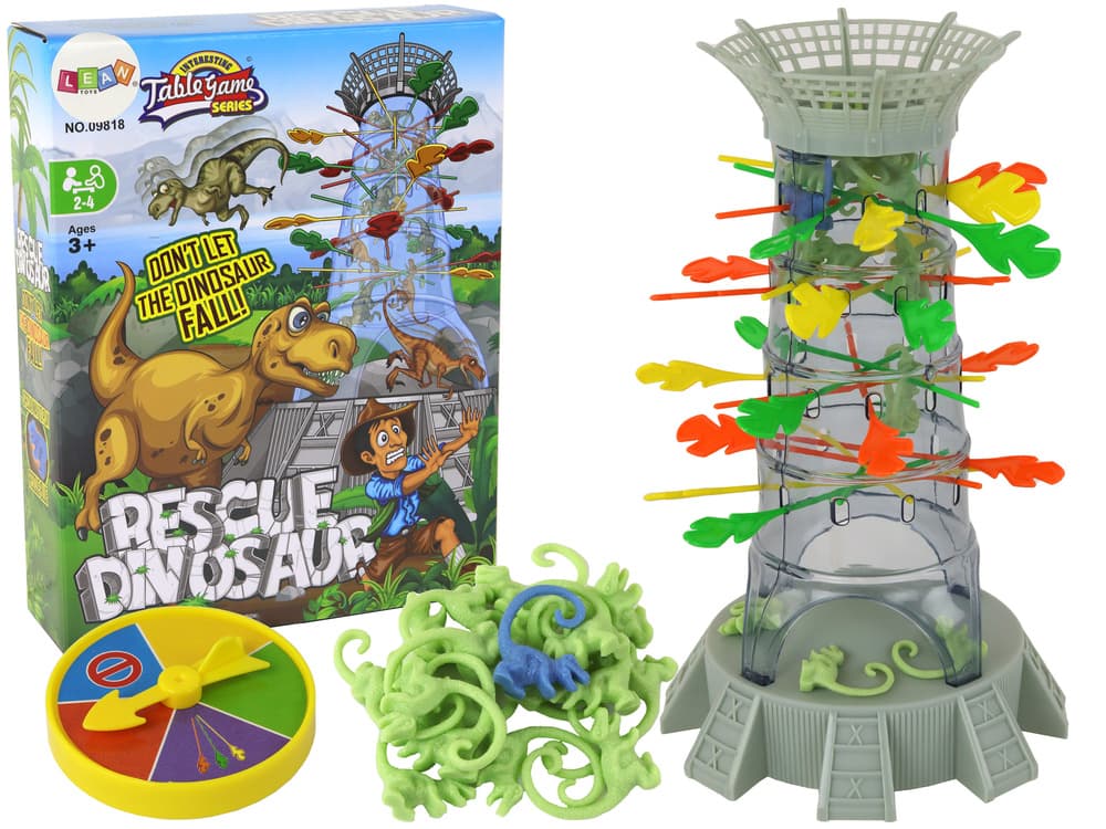 Igra Spadajoči dinozavri LEAN TOYS, družabna igra z žerjavom