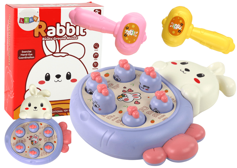 Igra Zajček udari krtka LEAN TOYS - Fialov