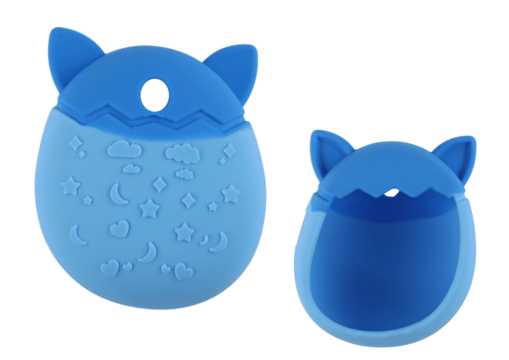 LEAN TOYS Silikonsko etui za Tamagotchi - Modra (oblikovan kot mačka)