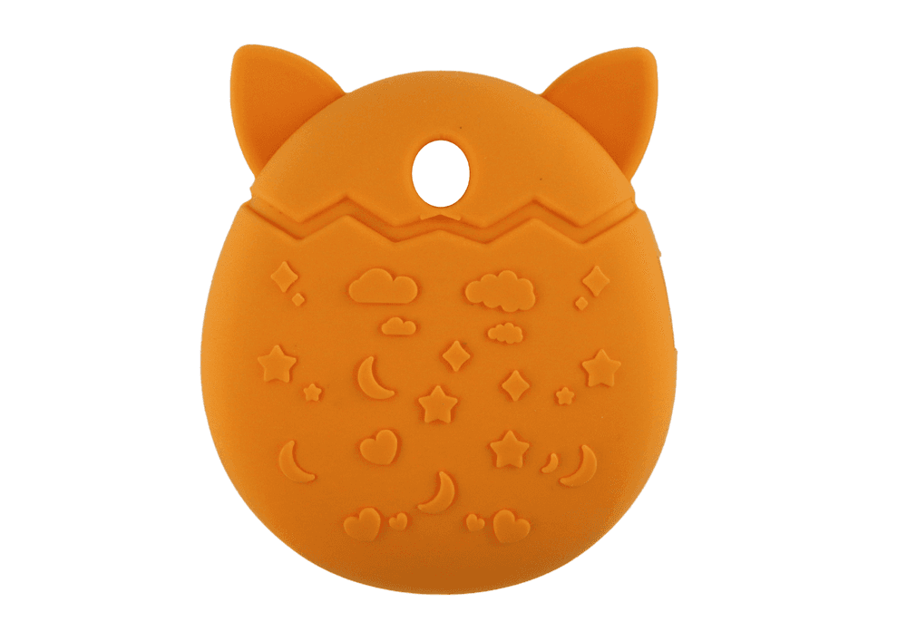 LEAN TOYS Silikonsko etui za Tamagotchi - Oranžna (oblikovan kot mačka) 2