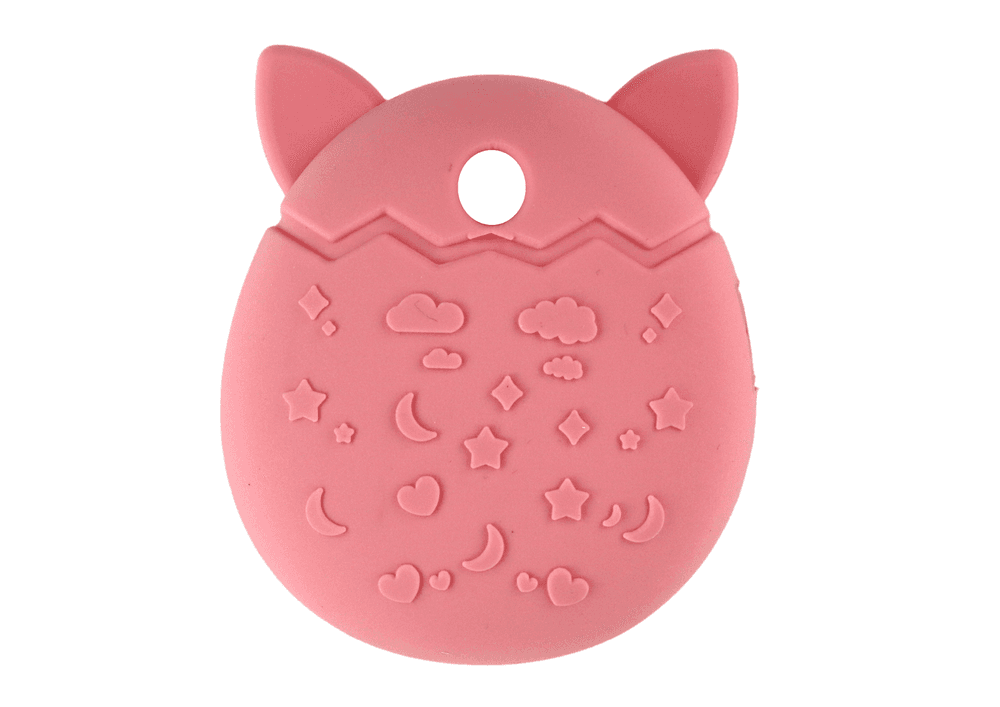 LEAN TOYS Silikonsko etui za Tamagotchi - Pudrasto roza (oblikovan kot mačka) 2