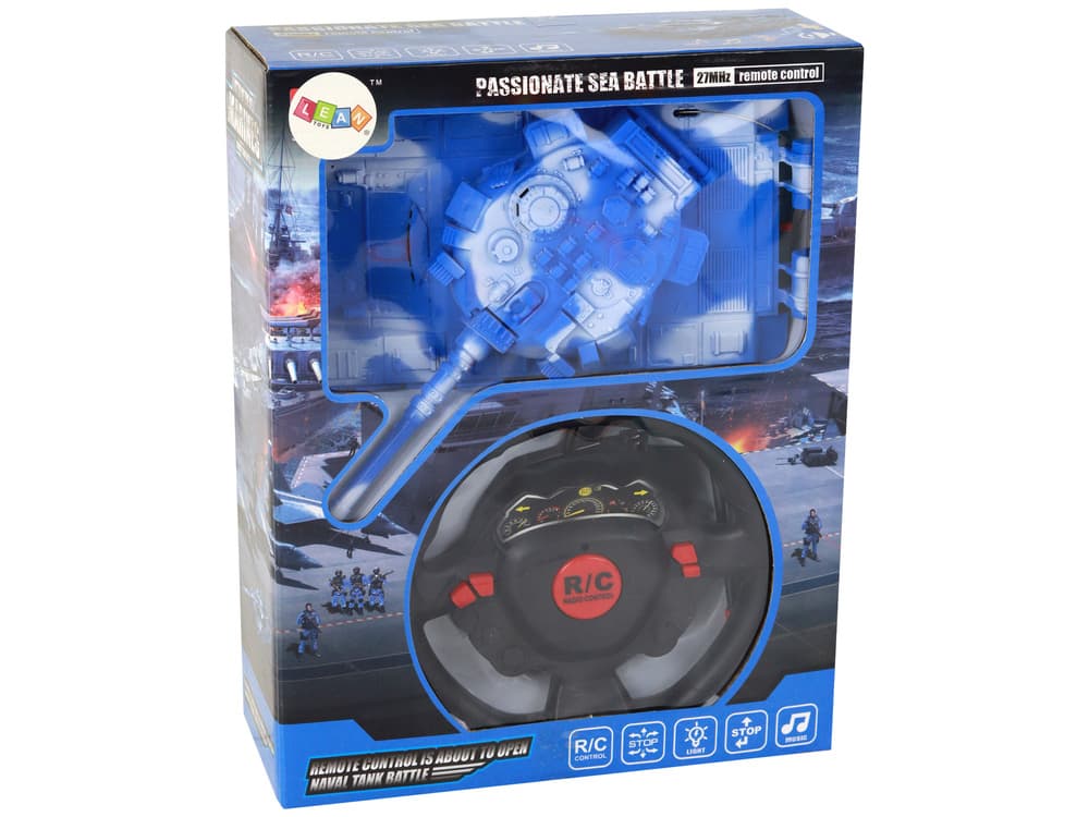 LEAN TOYS Daljinsko voden RC Tank, luči, zvok, modri 6