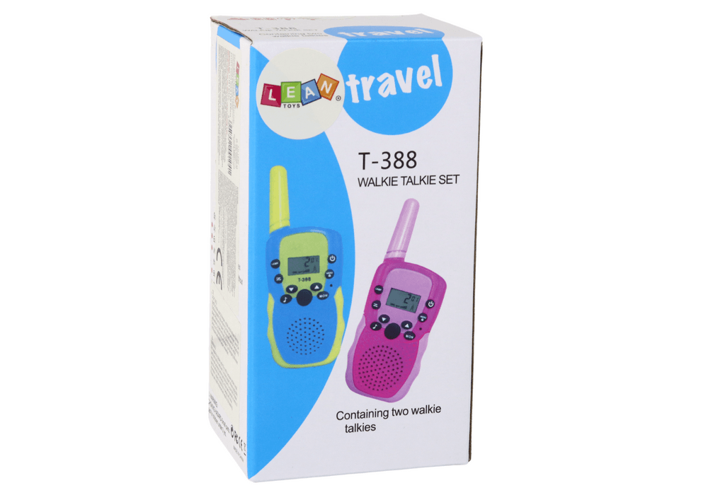 LEAN TOYS Walkie Talkie za otroke, domet 3 km (roza) 3