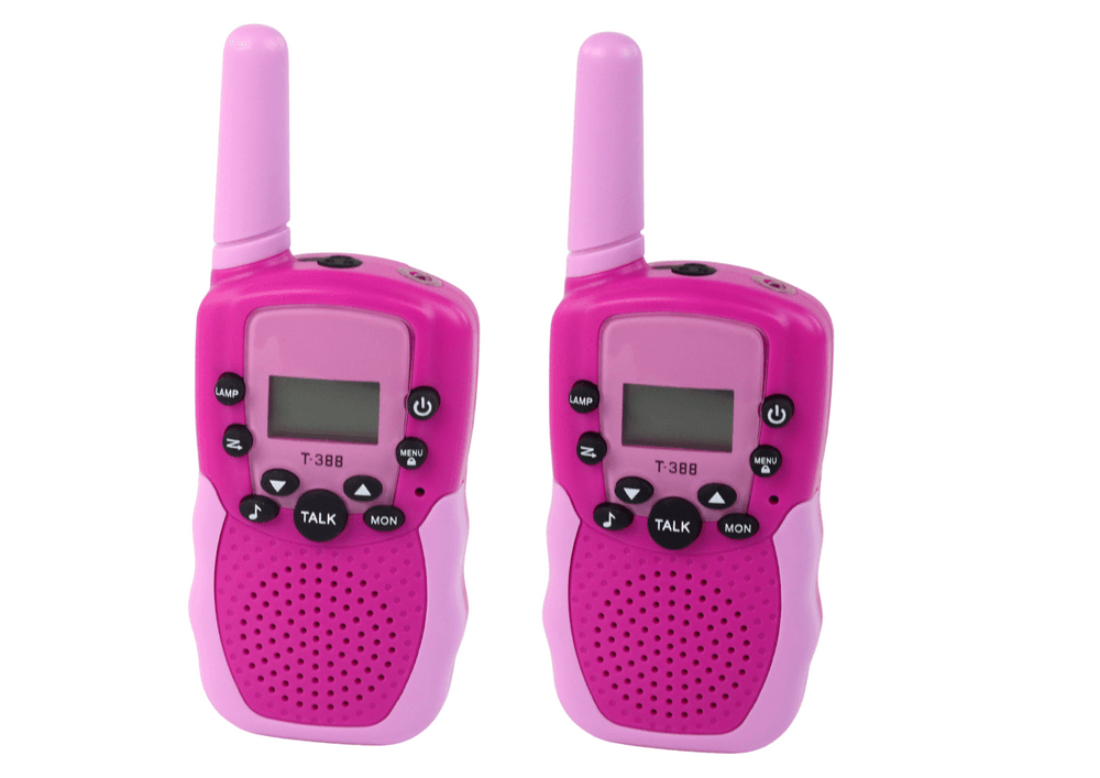 LEAN TOYS Walkie Talkie za otroke, domet 3 km (roza) 2