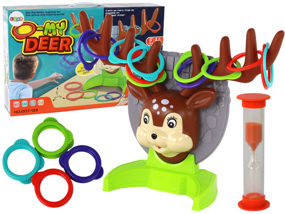 Družabna igra LEAN TOYS: Met obroča na jelenčka