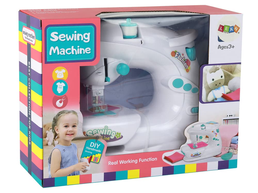 Otroški šivalni stroj LEAN TOYS na baterije, bel 4