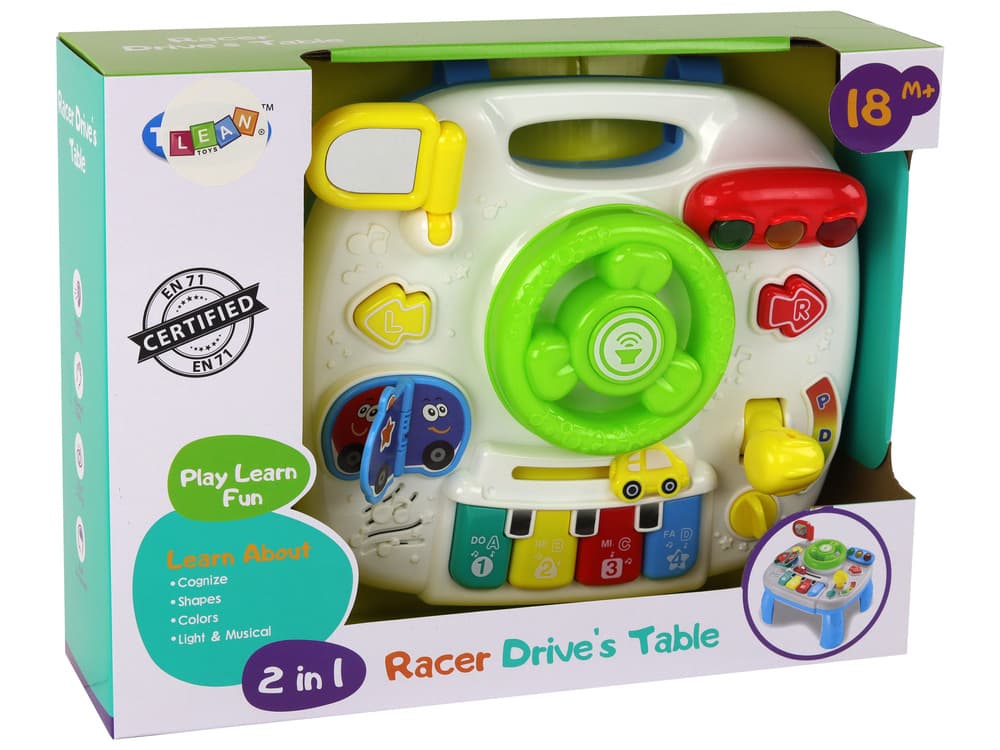 Edukacijski interaktivni stolček LEAN TOYS 2v1 z volanom 2