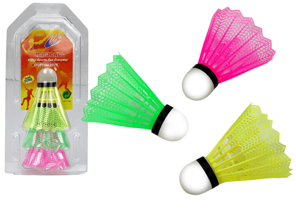 Set 3 klasičnih pisanih badmintonskih puščic LEAN TOYS