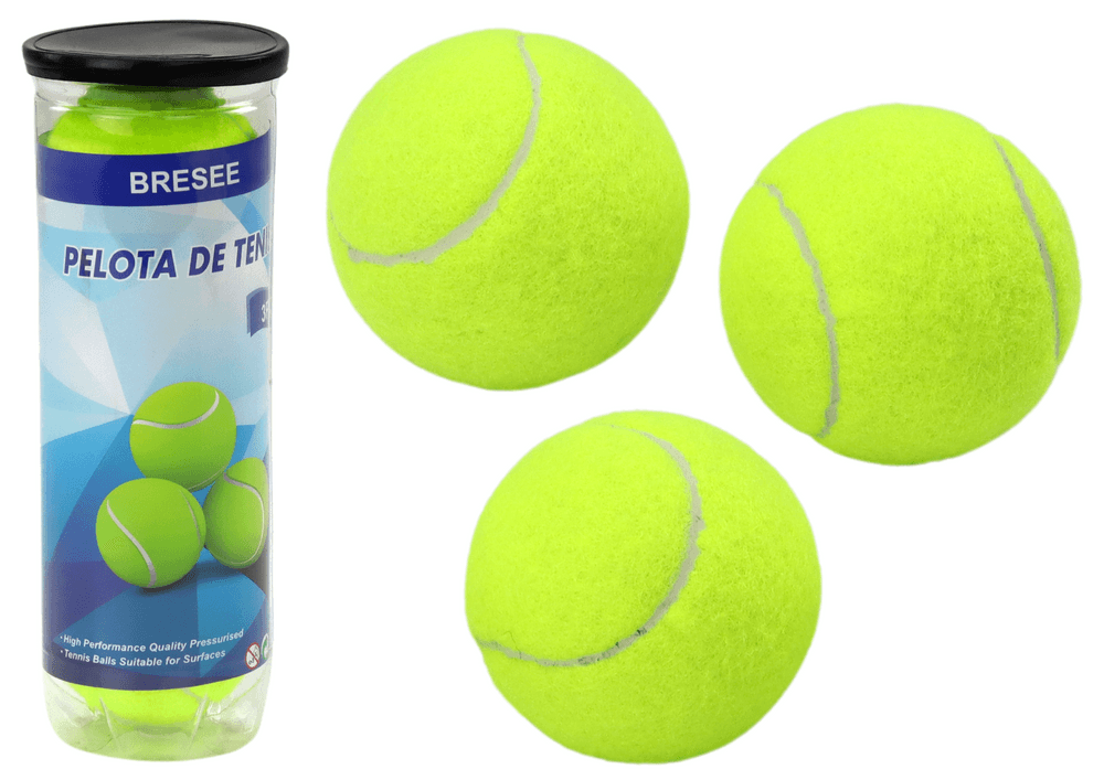 Set 3 rumenih teniških žogic LEAN TOYS za tenis