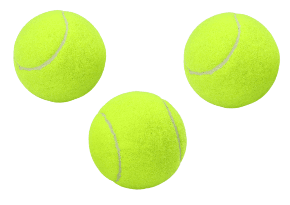 Set 3 rumenih teniških žogic LEAN TOYS za tenis 2
