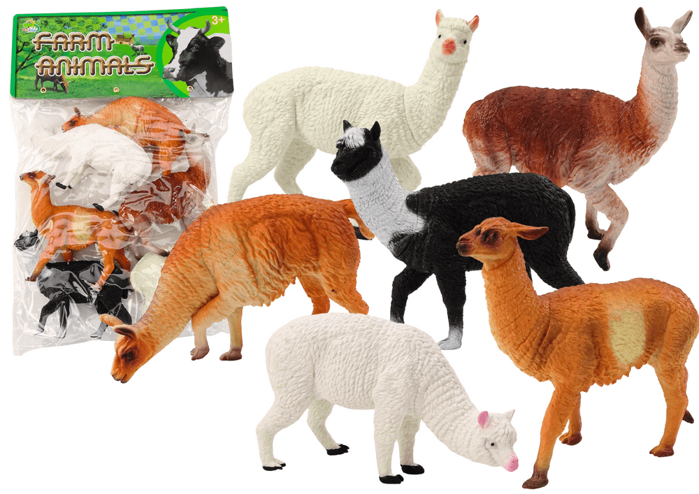 LEAN TOYS Figurice Alpaki in Lame, Set 6 kosov