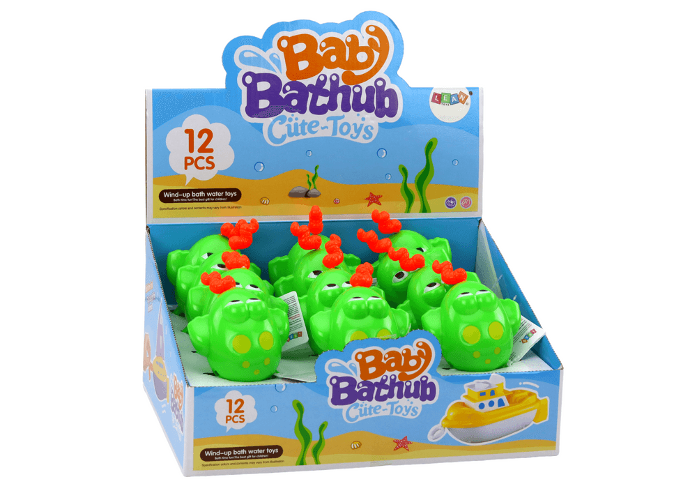 LEAN TOYS Igrača za kopanje, Navijanje, Plavajoča Žaba Zelena 3