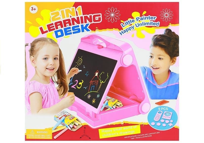 Dvostranska tablica LEAN TOYS (kreda/flomaster) z dodatki 5