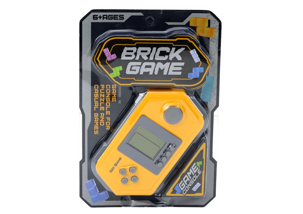 LEAN TOYS Elekronična konzola Tetris Brick Game, sivo-rumena 3