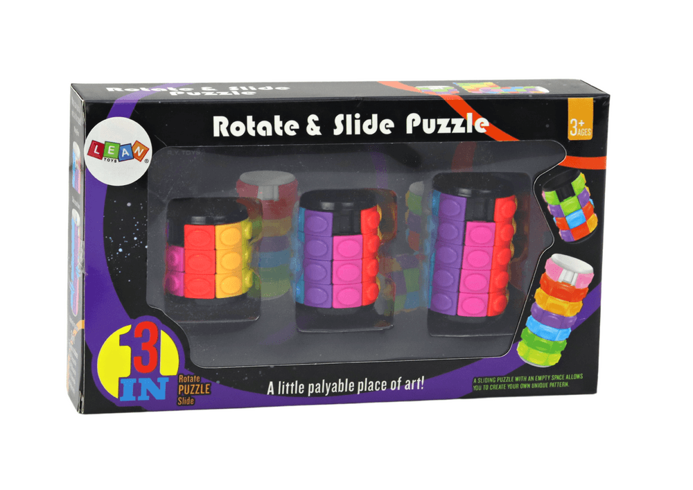LEAN TOYS Set logičnih sestavljank, Valj 3 stopnje težavnosti 4