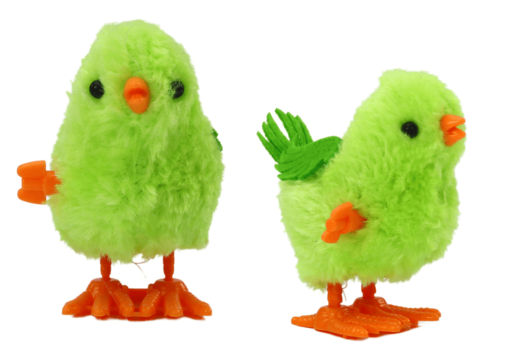 LEAN TOYS Skačuči piščanec, navijan, zelen 2