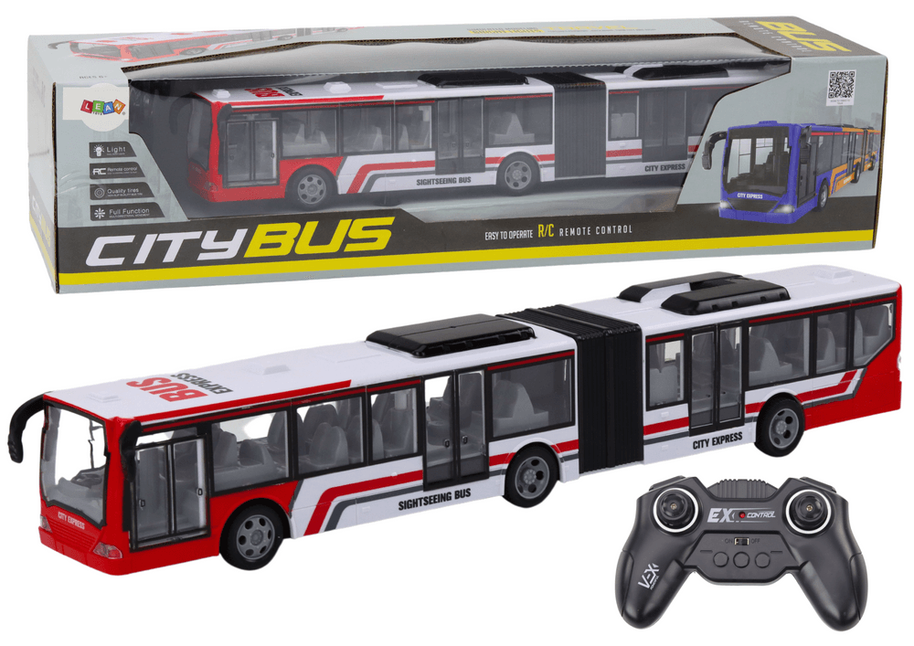 RC Mestni Avtobus LEAN TOYS, Rdeče-Bel