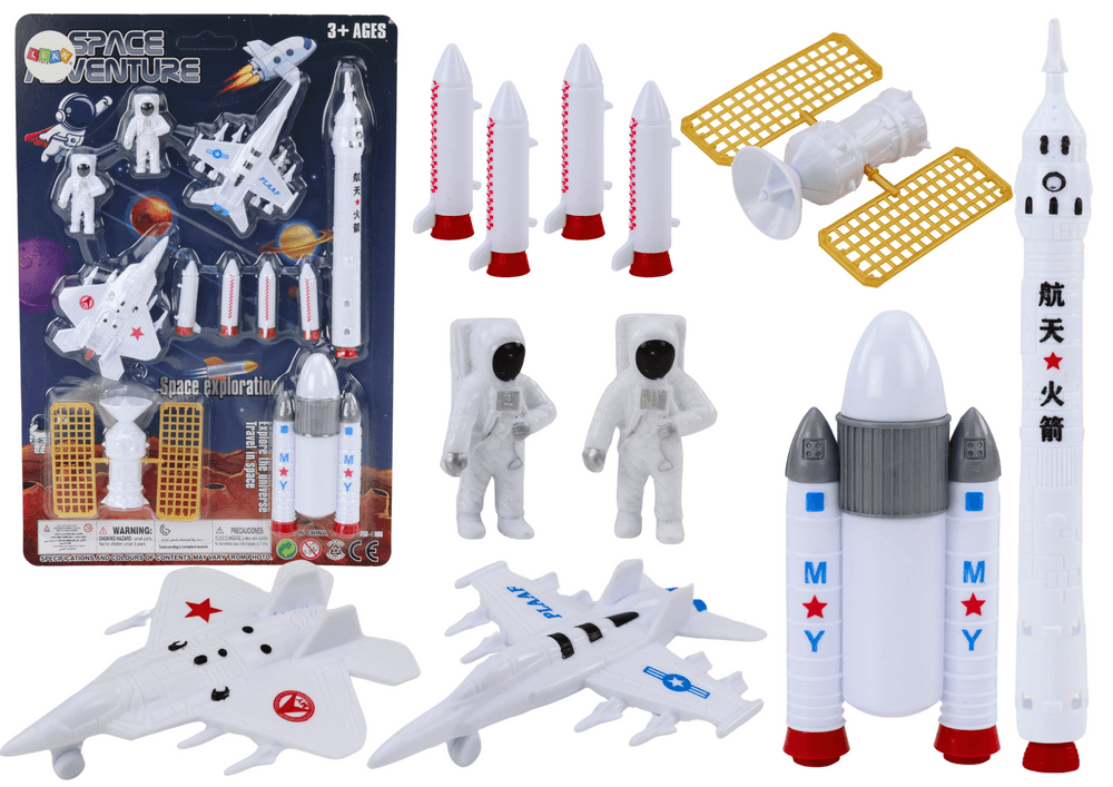 Set figuric vesoljskih astronavtov in raket (11 kos.)