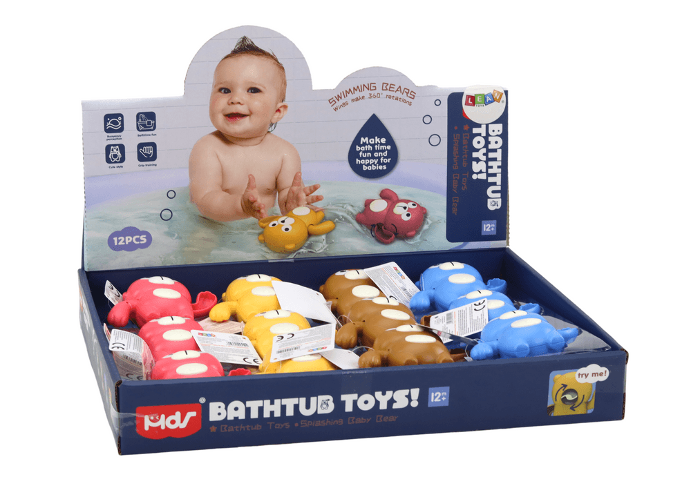 LEAN TOYS Igrača za v vodo, medvedek na navijanje 3