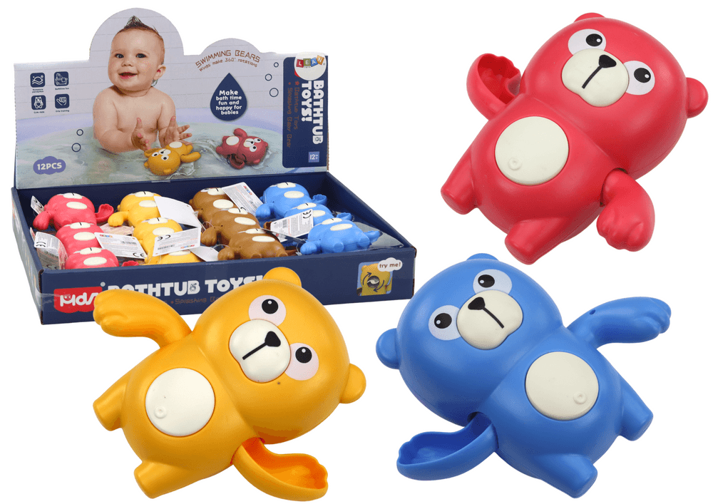 LEAN TOYS Igrača za v vodo, medvedek na navijanje