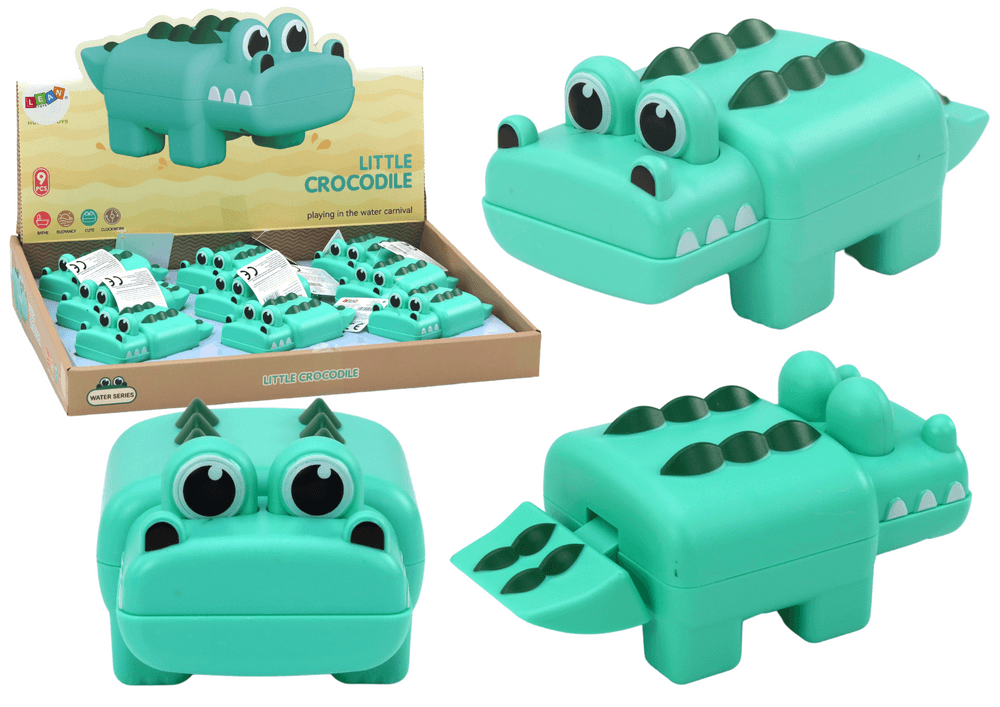 LEAN TOYS Igrača za kopanje, zeleni krokodilček na navijanje