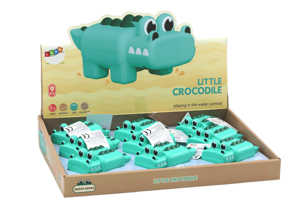 LEAN TOYS Igrača za kopanje, zeleni krokodilček na navijanje 3