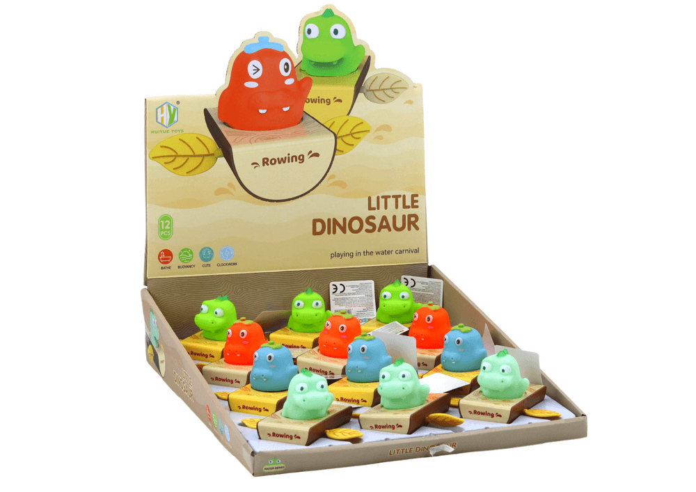 LEAN TOYS Igrača za kopanje, dinozaver v čolnu na navijanje 4