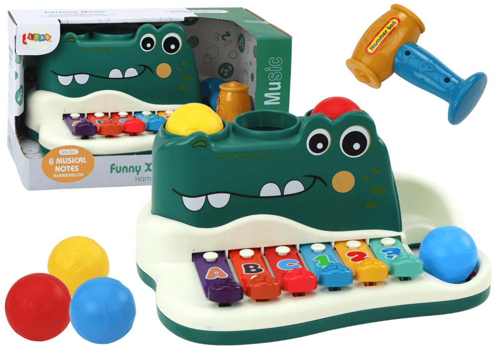 LEAN TOYS Edukativni instrument: Krokodilove klavirske čembala