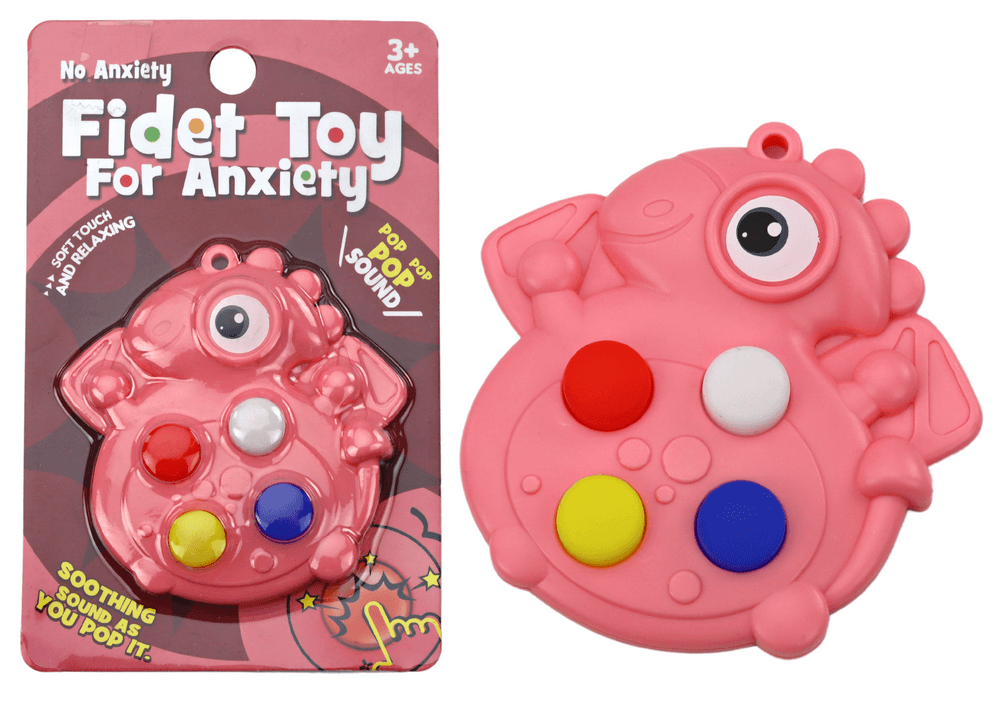 LEAN TOYS Pop It igrača dinozaver, antistresna, pisana