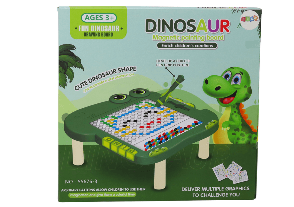LEAN TOYS Magnetyčna tablica za risanje Dinozaur, pisane korice 4
