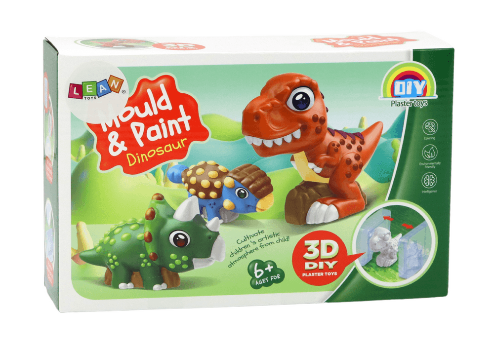 Ustvarjalni set: 3D dinozavri iz mavca z barvami 5