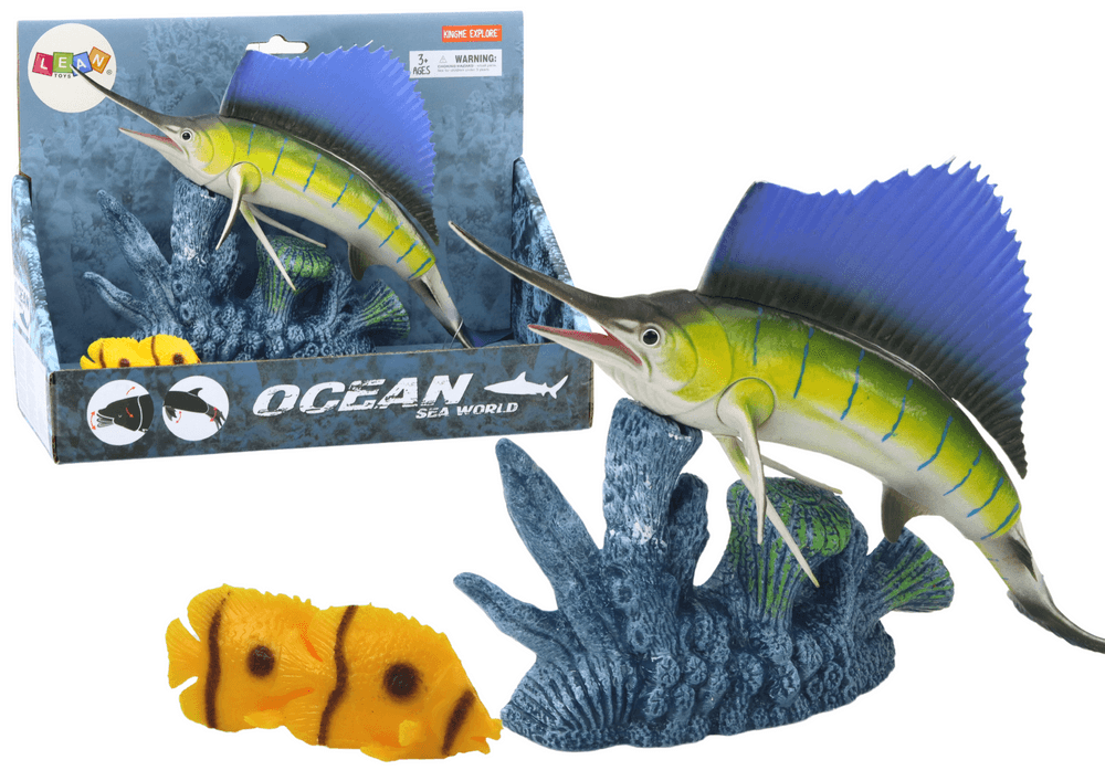 LEAN TOYS Figurica ribe mečarice na koralnem grebenu