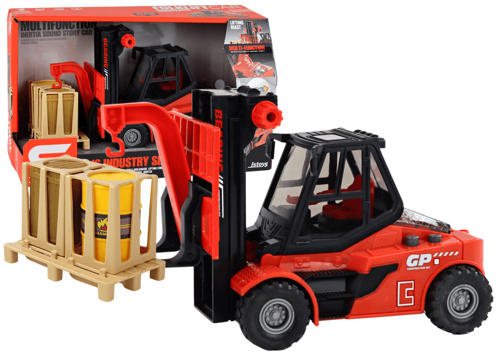 Viličar na sončno energijo, 1:16, premične vilice, zvoki, luči, rdeč