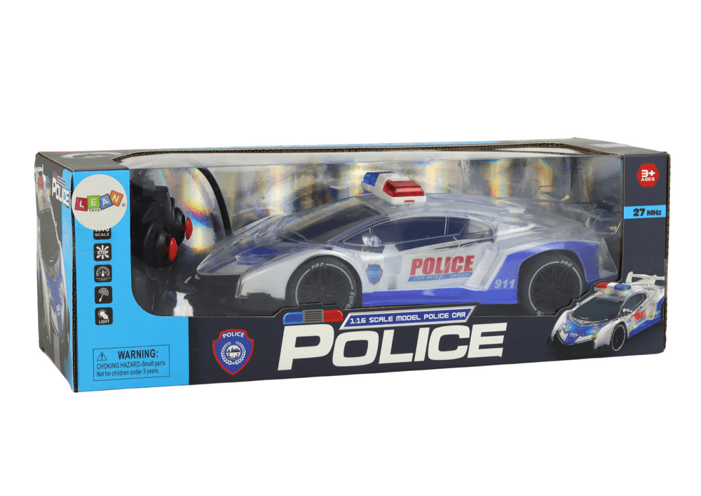 Policijski športni avto RC, 1:16, luči 6