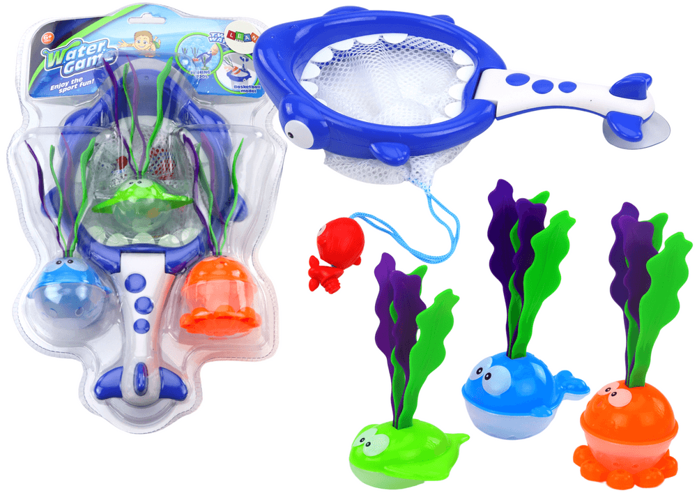 Igrače za kopanje: ribiško sito in košara 2v1 v obliki morskega psa LEAN TOYS