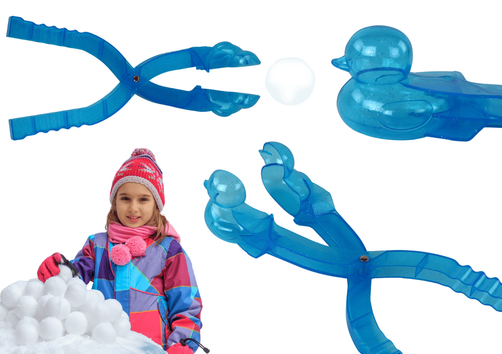 Naprava za izdelavo snežnih kepic v obliki račk (modra) LEAN TOYS