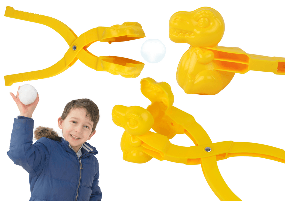Naprava za izdelavo snežnih kepic v obliki dinozavra (rumena) LEAN TOYS