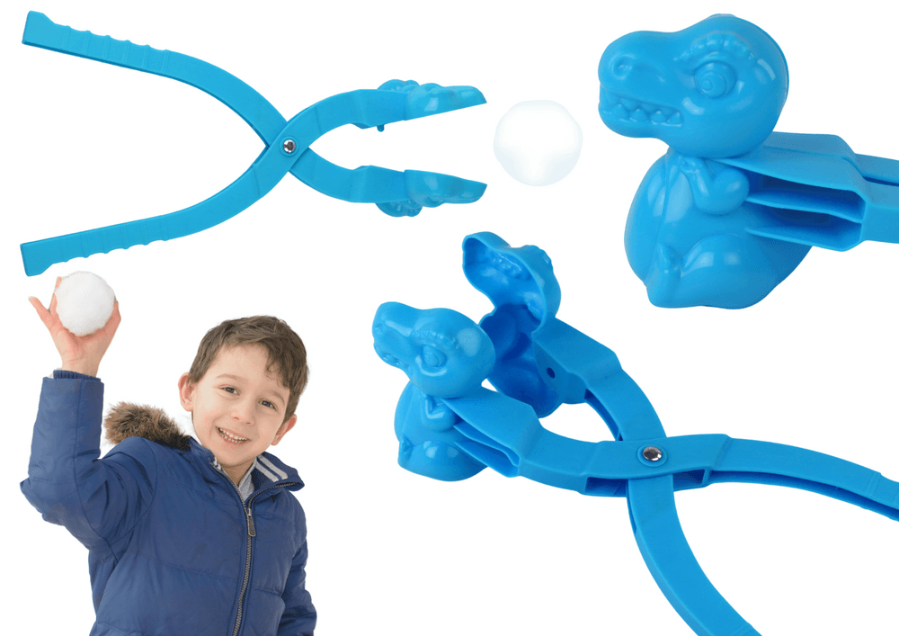 Naprava za izdelavo snežnih kepic v obliki dinozavra (modra) LEAN TOYS