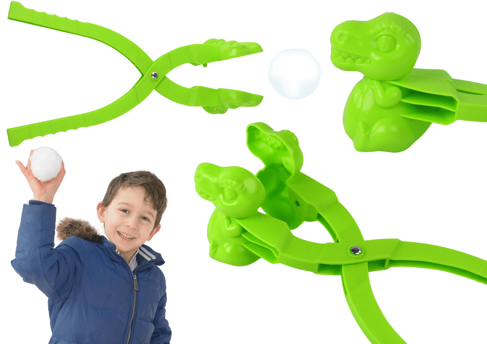 Naprava za izdelavo snežnih kepic v obliki dinozavra (zelena) LEAN TOYS