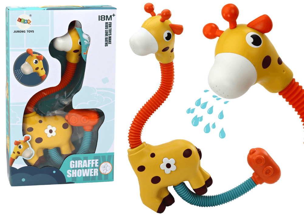 LEAN TOYS Prha Žirafa za kopanje - Rumena Igrača za vodo