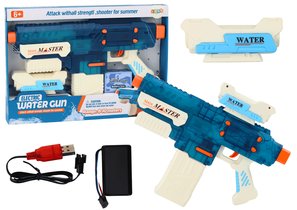 LEAN TOYS Električni Vodni Pištola M416 - 500ml, Doseg 8-10m
