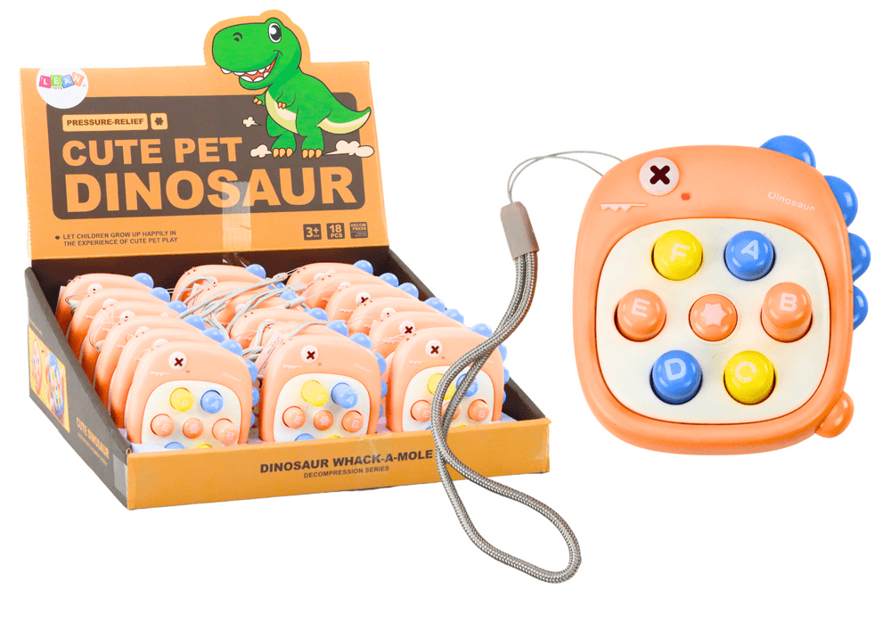 LEAN TOYS Igra 'Udarimo krtico' z dinozavrom in črkami