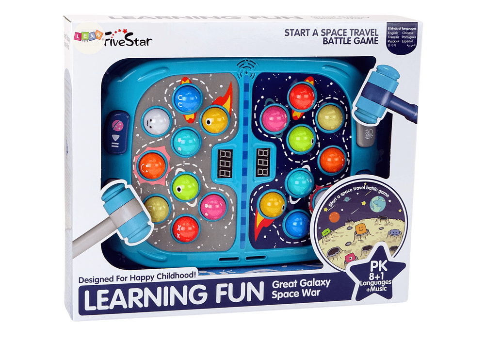 Igra Vikenja v luknjo LEAN TOYS - Vesolje, 9 nivojev, lučke, zvoki 5