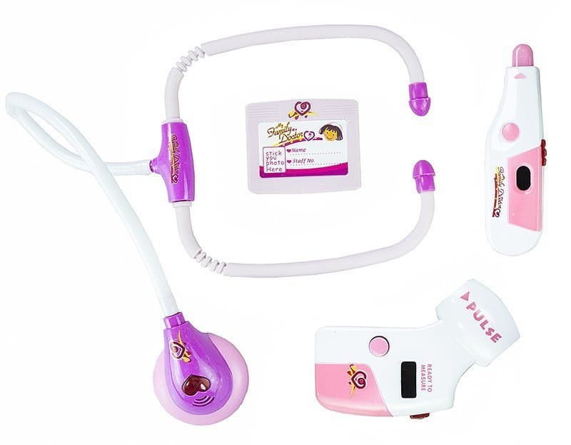 Zdravniški komplet LEAN TOYS v kovčku z dodatki (Roza) 2