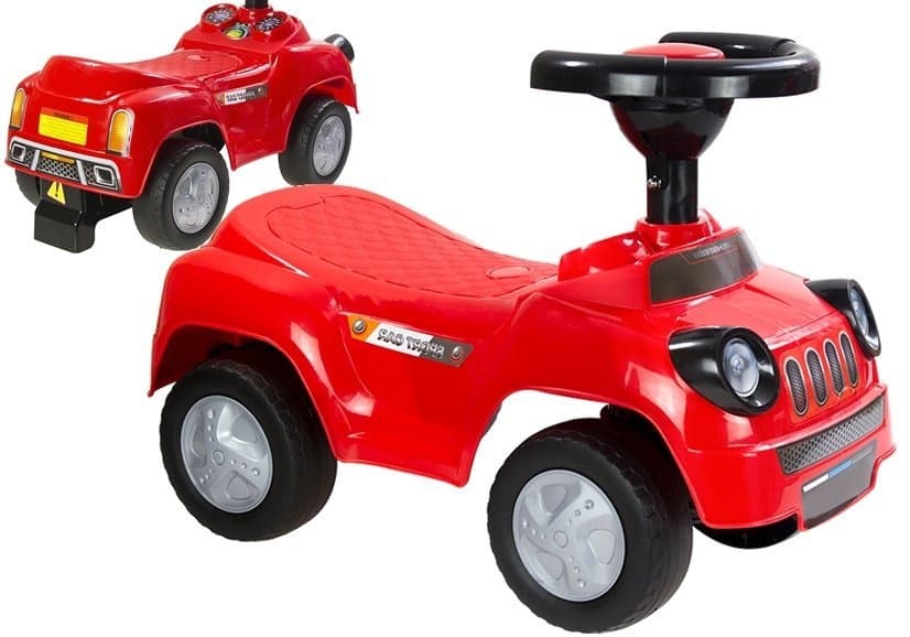 Jeździk LEAN CARS SPORT, Rdeč s pisanim kljunom