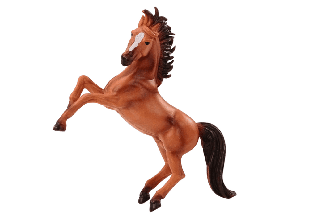 Figurica konja LEAN TOYS - rjav, siv, stoječ 2
